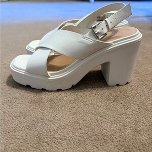 Altar'd State Cream Platform Heels